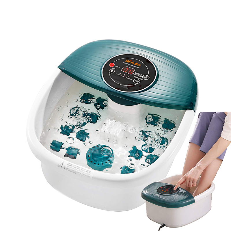 MM-19A Foot Spa Bath Massager na may Heat Bubbles at Vibration Massage