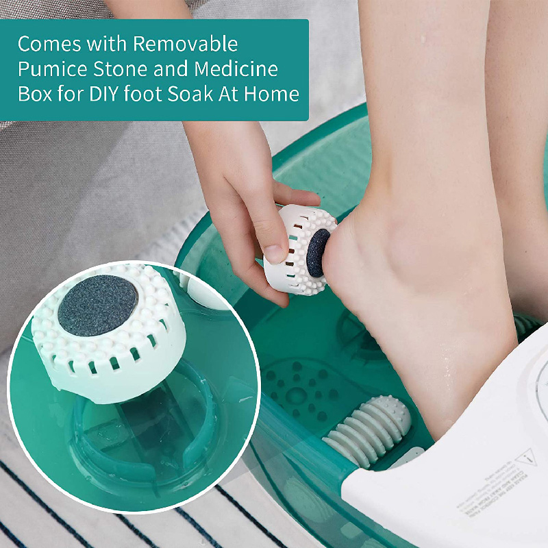 MM-20A-3 Foot Spa Bath Massager na may Heat at Apat na Malaking Massage Roller