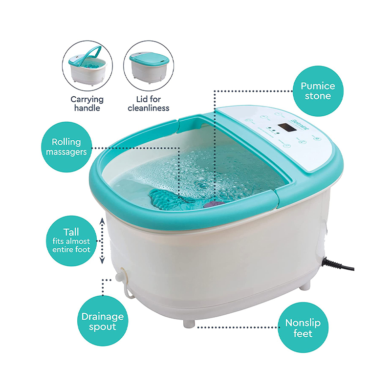 KY-888 Automatic Foot Spa Bath Massager na may Oxygen Bubbles