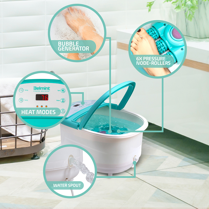 KY-888 Automatic Foot Spa Bath Massager na may Oxygen Bubbles