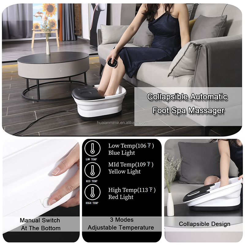 MZD-02D Collapsible Foot Spa Machine Para sa Foot Relax Massage