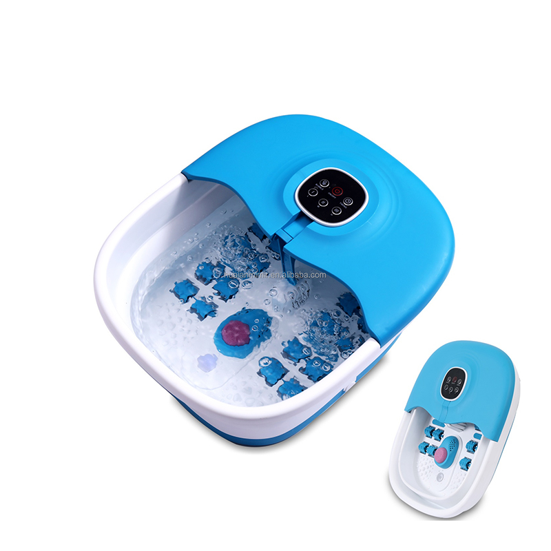 MZD-02F Collapsible Foot Spa Machine na may 16pcs Massage Roller at Medicine Box